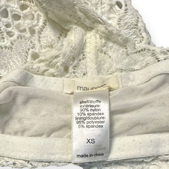 MAURICES White Eyelet Lace Racerback Bralette Size XS - Picture 4 of 5